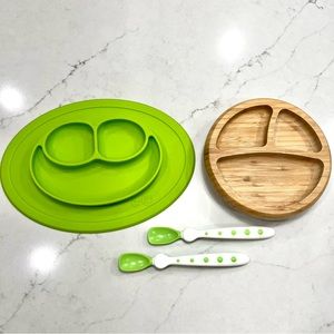 Baby / Toddler Plate Bundle: Avanchy Bamboo & Ez Pz Plates